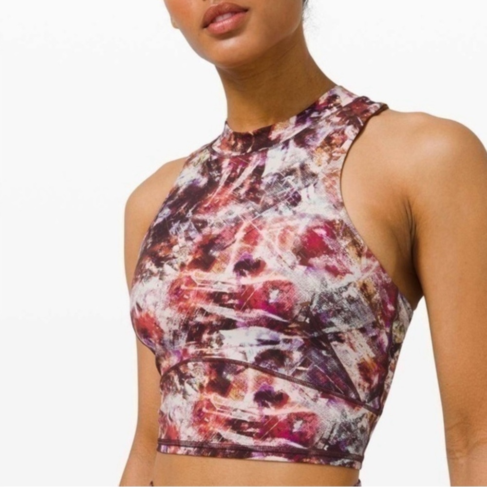 lululemon athletica everlux Vibrant Abstract Crop Top